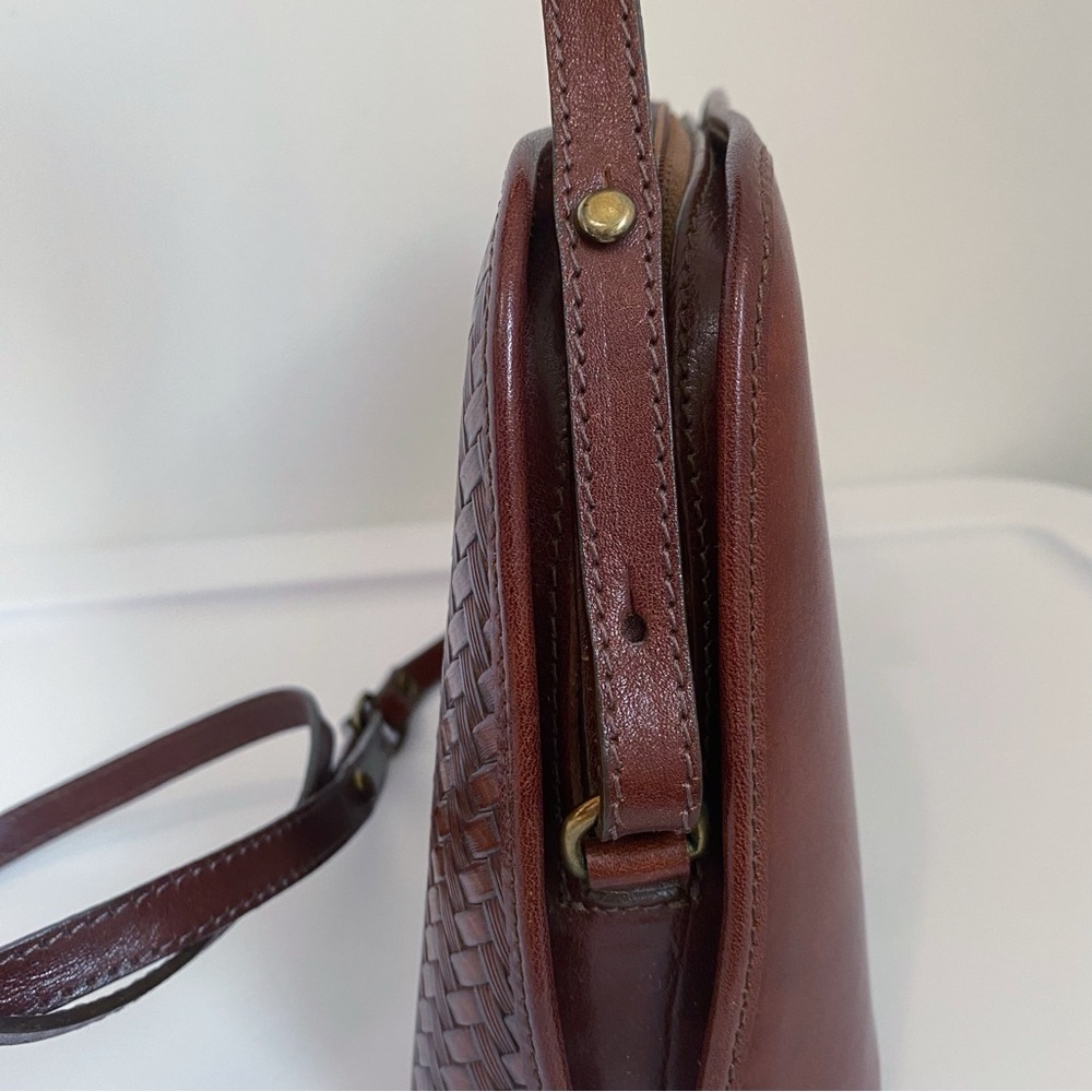 Brahmin Woven Leather Should or Crossbody Handbag Purse - Picture 12 of 17